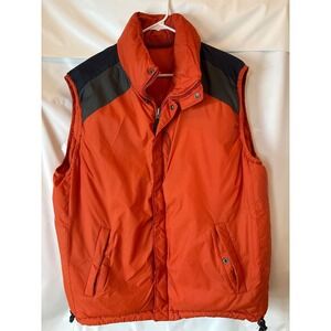 Vintage GAP Men's Size‎ L Goose Down Reversible Puffer Vest Packable Hood